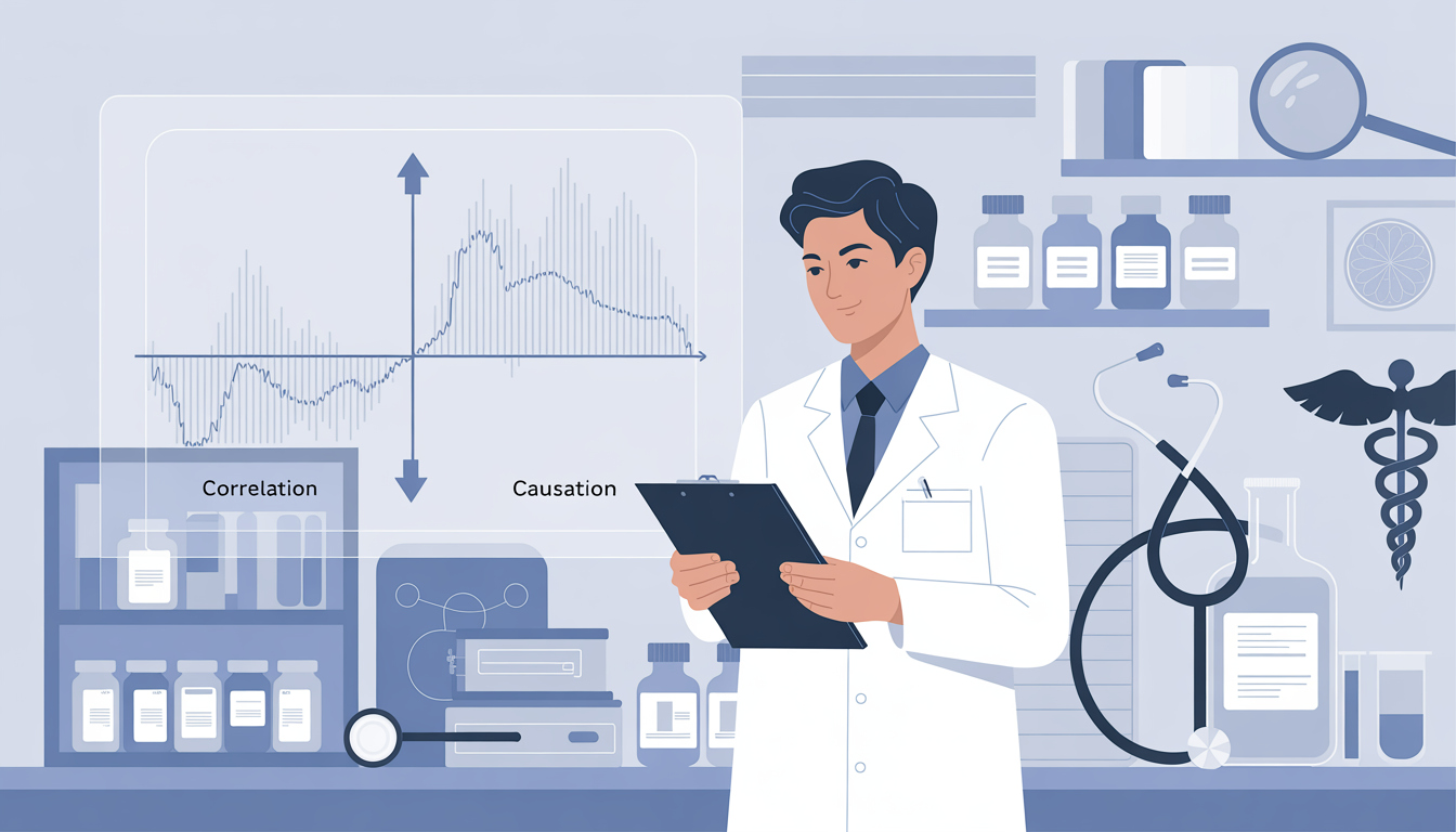 Medical researcher analyzing vaccine side effect data